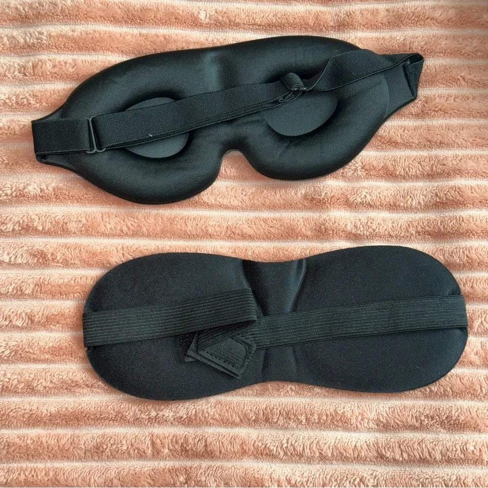 Black Sleep Mask set - Comfortable Light Blocking Eye Cover